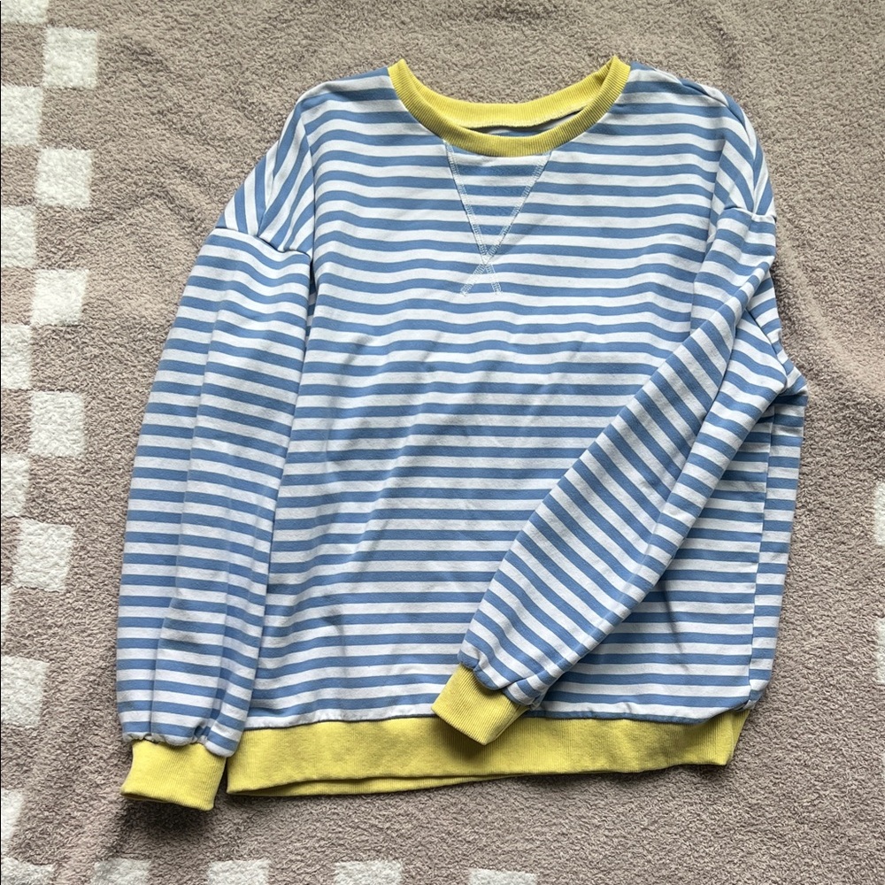 Striped Blue and Yellow Sweater